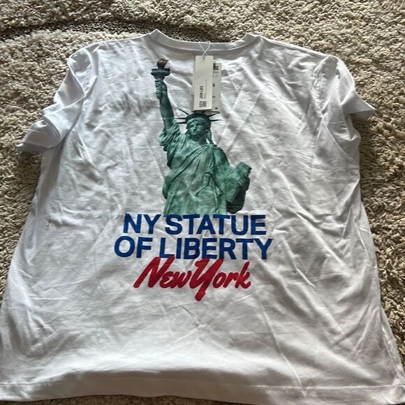 new zara PRINTED T-SHIRT WITH EMBROIDERY - Picture 6 of 6